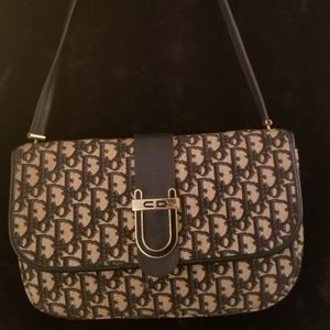 Auth Vintage Christian Dior France Leather Bag
